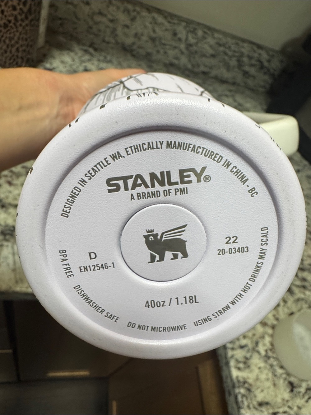 Stanley Lavender Floral Engraved Adventure Tumbler with Handle - Picture 6 of 6
